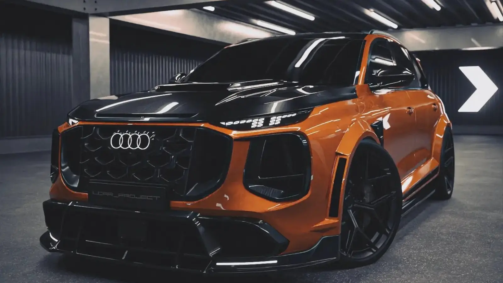 Digitální Audi SQ7 Rozzuřená oranžová: masivní widebody