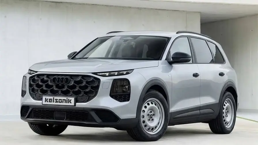 Základní verze Audi Q7 2027 v CGI: ocelová kola, manuál